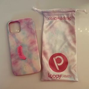 Tie Dye iPhone 12 Pro Loopy Case💗💜